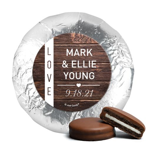 Personalized Wedding Rustic Love Chocolate Covered Oreos