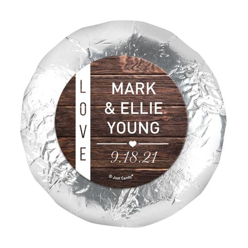 Personalized Wedding Rustic Love 1.25" Stickers (48 Stickers)