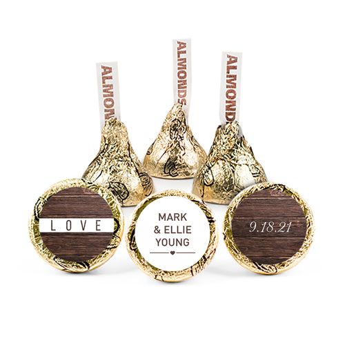 Personalized Wedding Reception Rustic Love Hershey's Kisses