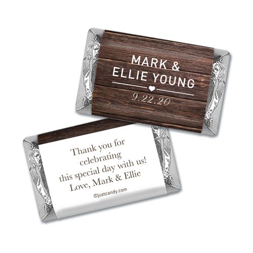 Personalized Wedding Rustic Love Hershey's Miniatures