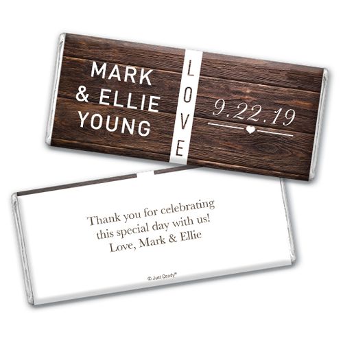 Personalized Wedding Rustic Love Chocolate Bar & Wrapper