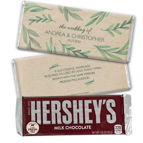 Personalized Wedding Favor One With Nature Hershey's Chocolate Bar & Wrapper