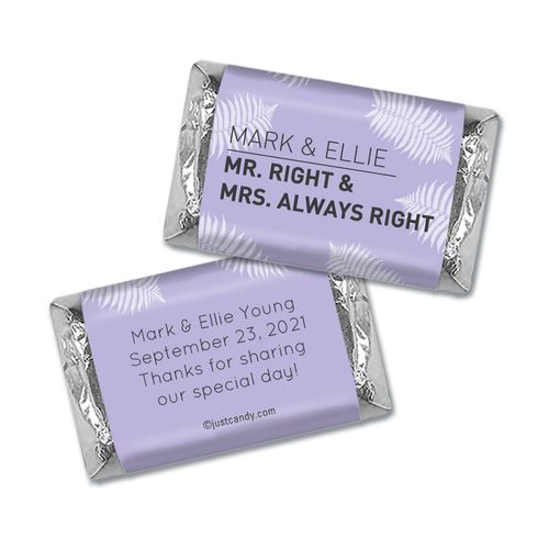 Personalized Wedding Favor Mr. And Mrs. Right Hershey's Miniatures Wrappers Only
