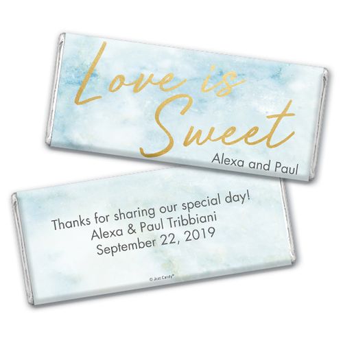 Personalized Wedding Love is Sweet Marble Chocolate Bar