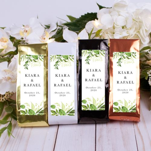 Personalized Wedding Colombian Coffee - Whimsical Greenery