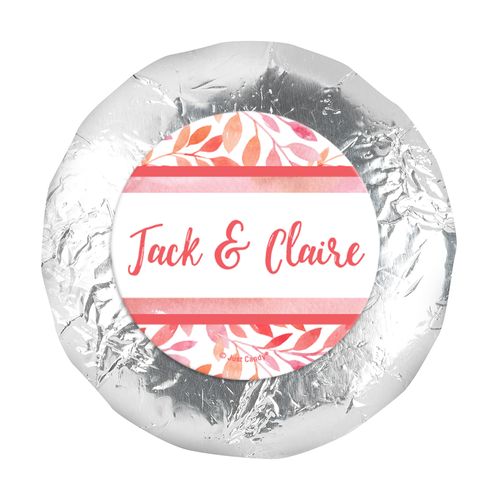 Personalized Wedding Lovely Leaves 1.25" Stickers (48 Stickers)