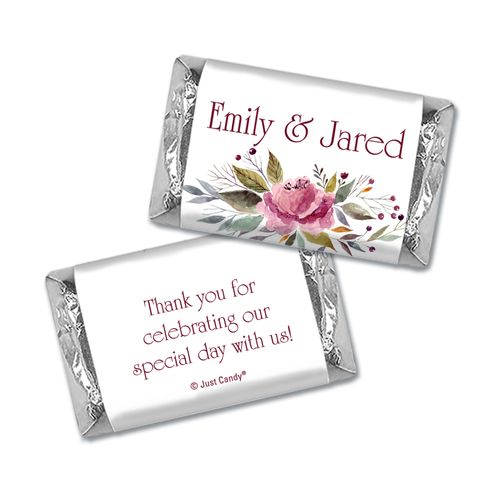 Personalized Flowering Affection Wedding Hershey's Miniatures