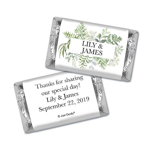 Personalized Wedding Botanical Love Hershey's Miniatures Wrappers