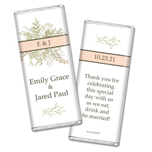 Personalized Wildflower Bouquet Wedding Chocolate Bar Wrappers
