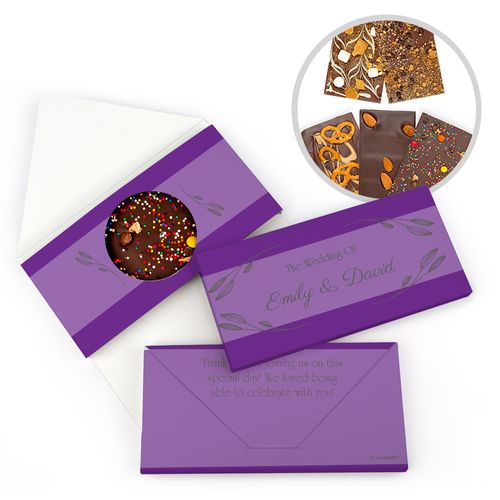 Personalized Wishes Wedding Gourmet Infused Belgian Chocolate Bars (3.5oz)