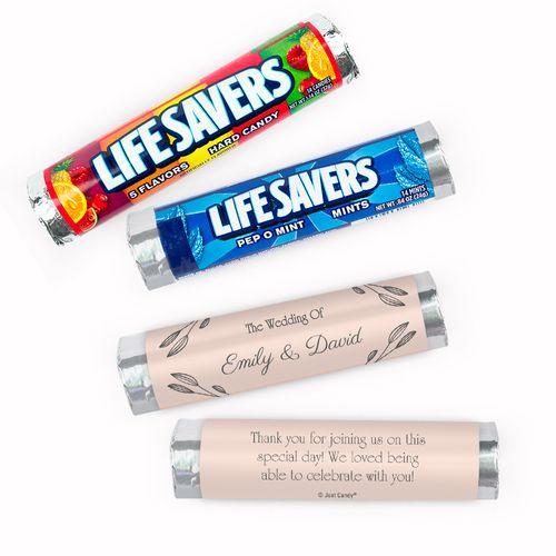 Personalized Wishes Wedding Lifesavers Rolls (20 Rolls)