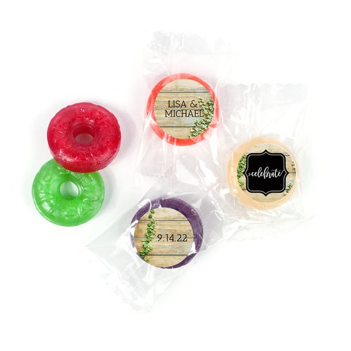 Personalized Wedding Vines of Love LifeSavers 5 Flavor Hard Candy