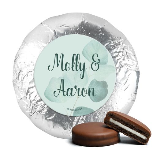 Personalized Wedding Favor Chocolate Covered Oreos Peaceful Eucalyptus