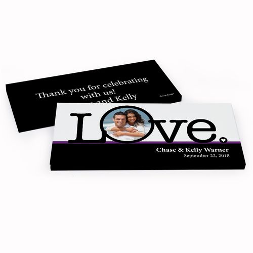Deluxe Personalized Big Love Photo Cameo Wedding Hershey's Chocolate Bar in Gift Box