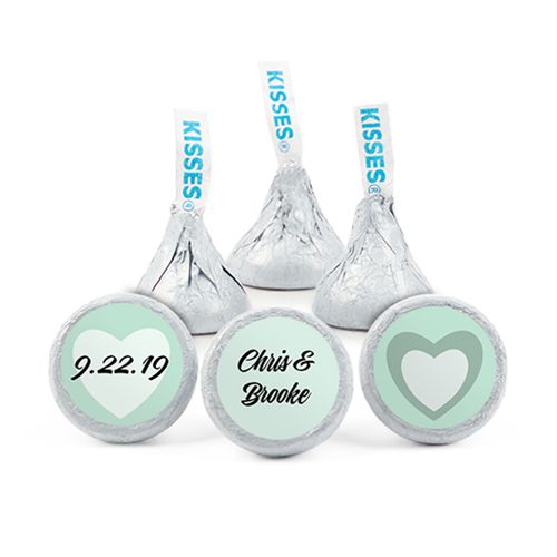 Personalized Wedding Reception Dazzling Hearts Hershey's Kisses