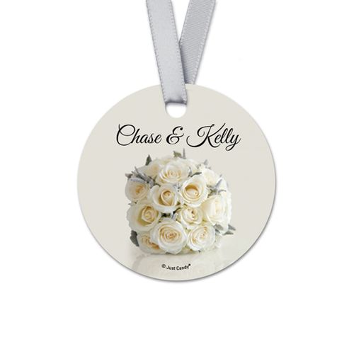 Personalized Bouquet Wedding Round Favor Gift Tags (20 Pack)