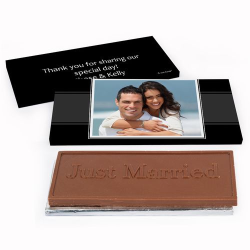 Deluxe Personalized Photo Wedding Chocolate Bar in Gift Box