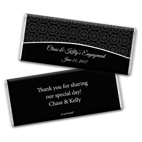Covered with Happiness Engagement Favors Personalized Hershey's Bar Assembled
