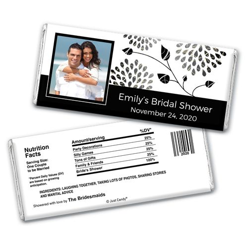 Budding Bride Bridal Shower Favors Personalized Candy Bar - Wrapper Only