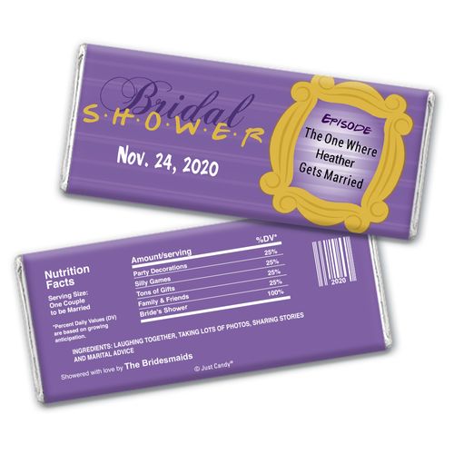 The One Where Bridal Shower Favors Personalized Candy Bar - Wrapper Only