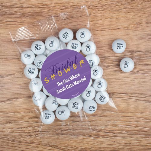Personalized Bridal Shower Candy Bag with JC Chocolate Minis - The One Where