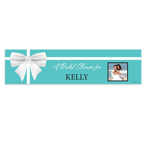 Personalized Bow & Photo Bridal Shower 5 Ft. Banner