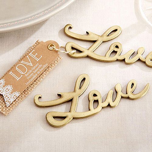 Bottle Opener - Love Antique Gold