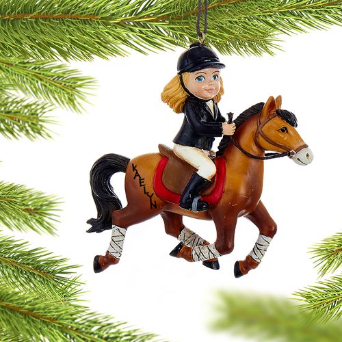Personalized Young Equestrian Horse Rider (Brown Horse)