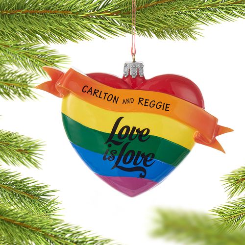 Personalized Love is Love Rainbow Heart