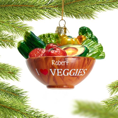 Personalized I Love Veggies Bowl
