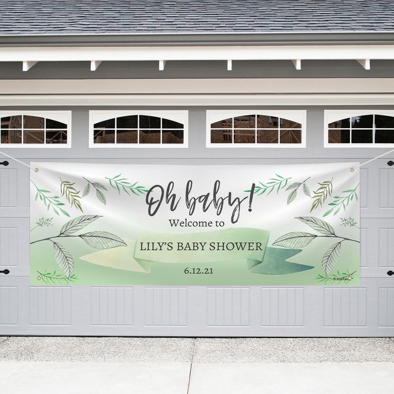 Personalized Baby Shower Garage Banner Oh Baby