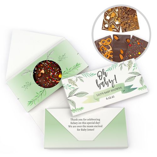 Personalized Oh Baby Baby Shower Gourmet Infused Belgian Chocolate Bars (3.5oz)
