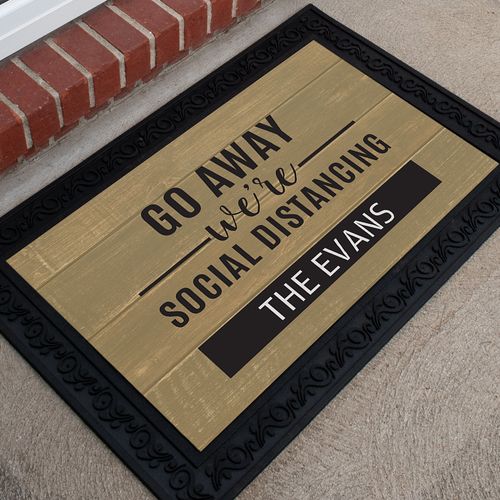 Personalized 18" x 30" Doormat Go Away