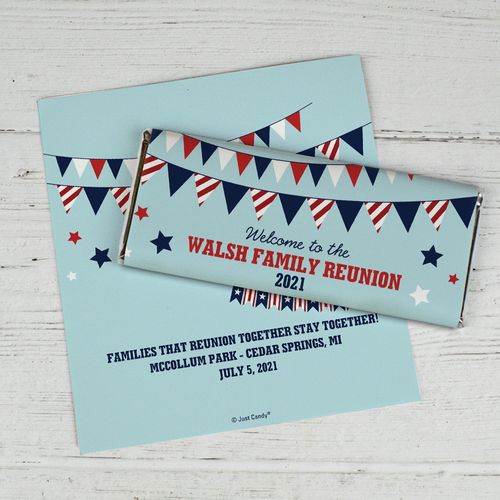 Patriotic Family Personalized Candy Bar - Wrapper Only