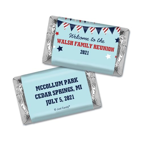 Chocolate Candy Bar and Wrapper Patriotic Family Reunion Favor
