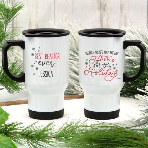 Stainless Steel Travel Mug (14oz) - Home for the Holidays