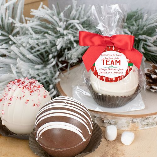 Personalized Christmas Hot Cocoa Bomb - Thanks for Being Part of the Team