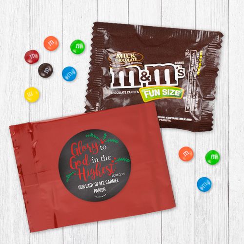 Personalized Christmas Glory to God in the Highest - Milk Chocolate M&Ms