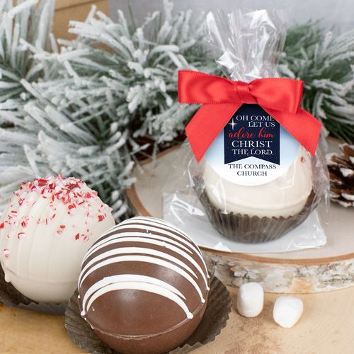 Personalized Christmas Hot Cocoa Bomb - Oh Come Let Us Adore Him