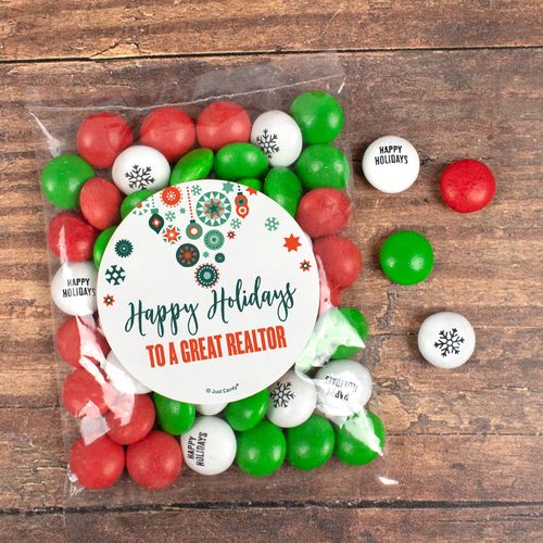 Personalized Christmas Candy Bag with JC Chocolate Minis - Stars and Snowflakes