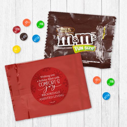 Personalized Christmas Comfort and Joy - Milk Chocolate M&Ms