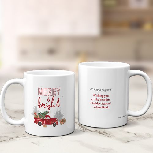 Personalized Rustic Red Truck 11oz Mug Empty