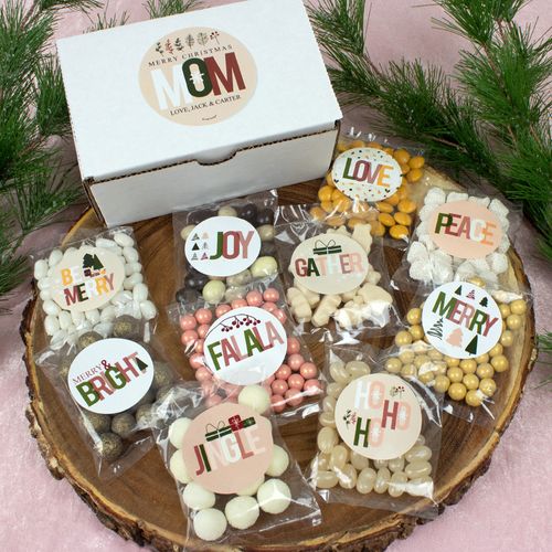 Personalized Christmas Mom's Christmas Care Package Candy Gift Box