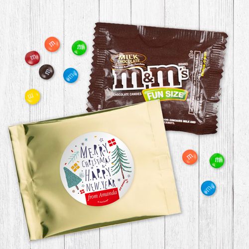 Personalized Nordic Christmas - Milk Chocolate M&Ms