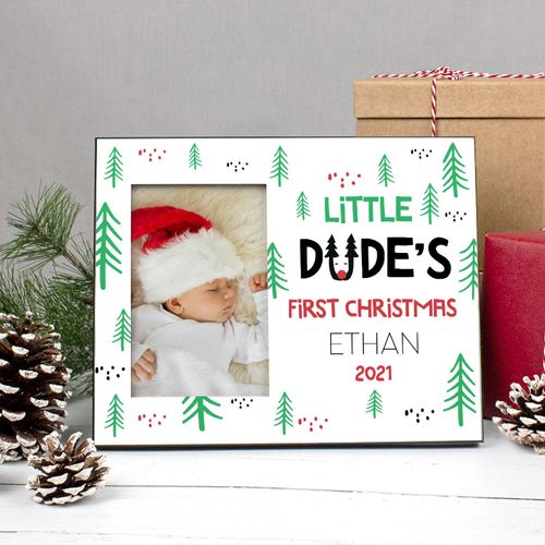 Personalized Picture Frame - Little Dude's First Christmas