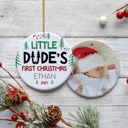 Personalized Little Dude's First Christmas