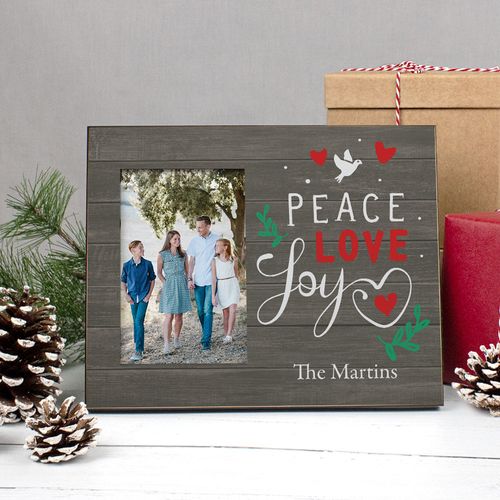Personalized Picture Frame - Christmas Peace Love Joy