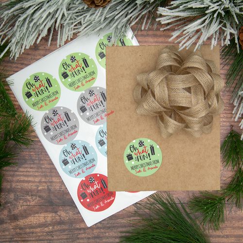 Personalized Oh What Fun Labels (72 Pack)