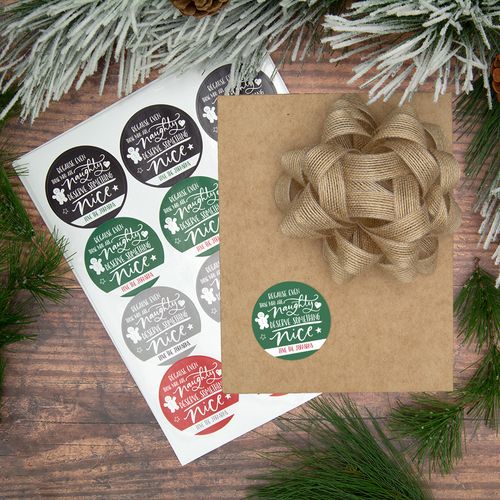 Personalized Naughty Nice Labels (72 Pack)