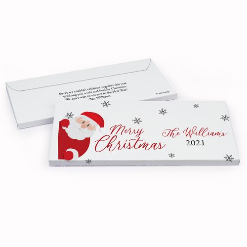 Deluxe Personalized Christmas Quarantine Santa Chocolate Bar in Gift Box